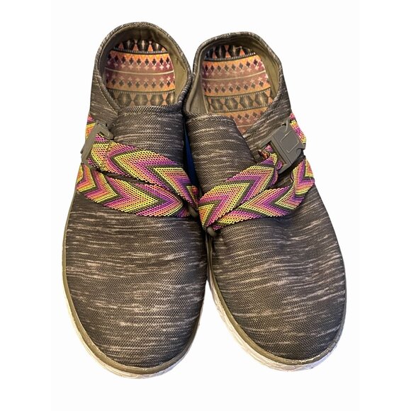 MUK LUKS Mules Clogs Boardwalk Promenade sz 11 womens aztek - Picture 3 of 7